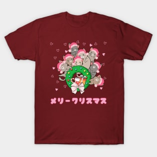 Kawaii Japanese Merry Christmas T-Shirt